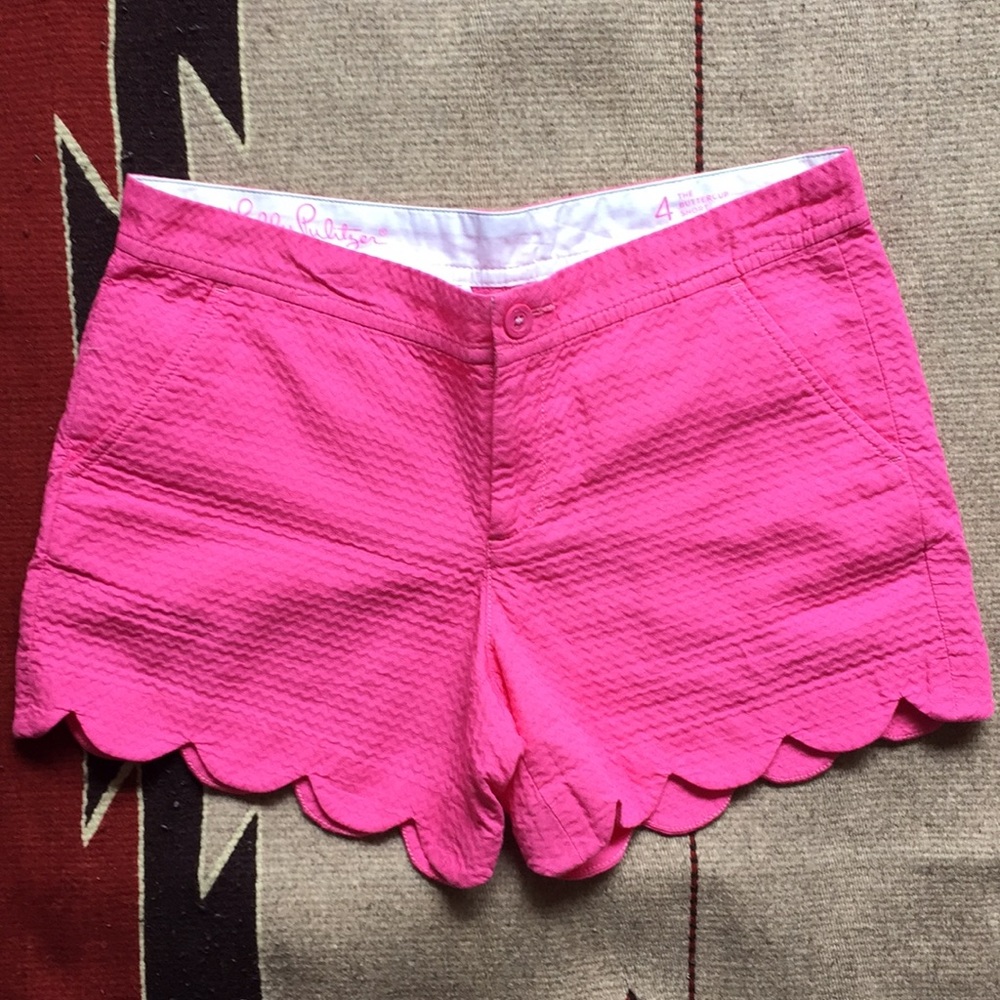 Lilly Pulitzer Buttercup scalloped pink shorts 4